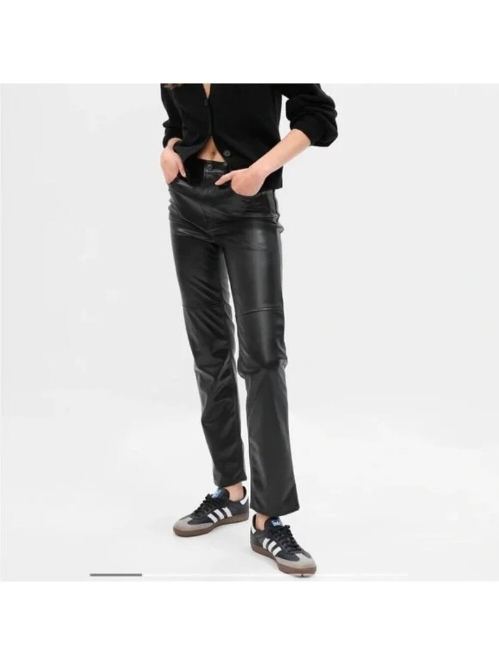 Gap Cheeky Straight High Rise Faux Leather Pants